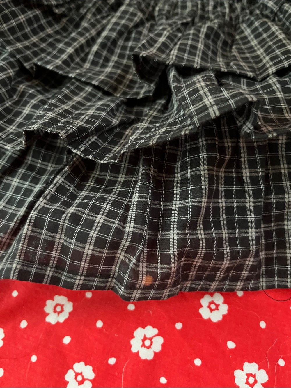 Plaid Ruffle Mini Shorts - Picture 4 of 5